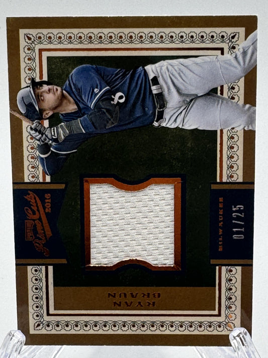 2016 Panini Prime Cuts #125 Ryan Braun Bronze #/25